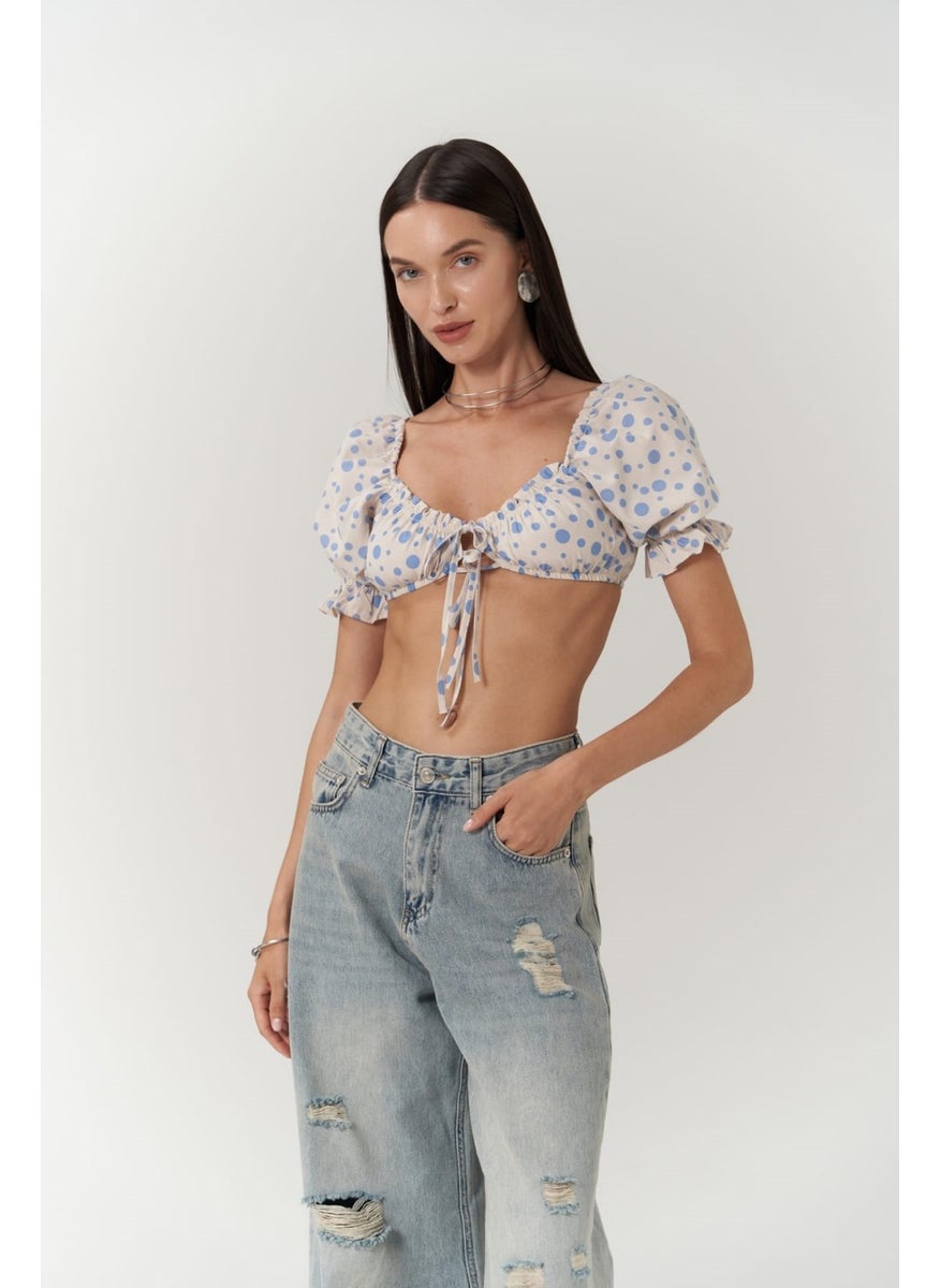 Lisa Blue Polka Dot Crop - pzsku/ZC146C48EE14D8AF4B63CZ/45/_/1741093551/4af91570-2bf5-4e99-993b-bfe1c4a9d98b