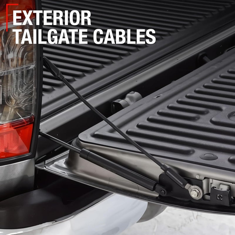 T1A Tailgate Support Cable Straps, Left & Right - Compatible with 1988-2000 Chevrolet GMC C1500, C2500, C3500, C3500HD, K1500, K2500, K3500 - Metal 14-1/4" Long - OEM 15673251, 19244993, 89045648, 38529 - Image 2