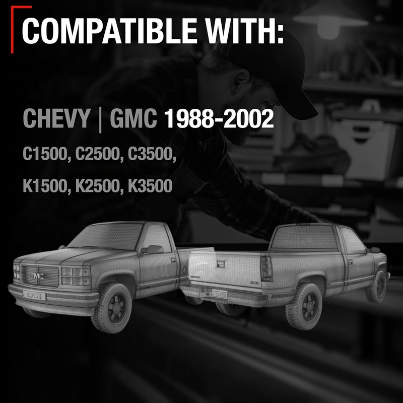 T1A Tailgate Support Cable Straps, Left & Right - Compatible with 1988-2000 Chevrolet GMC C1500, C2500, C3500, C3500HD, K1500, K2500, K3500 - Metal 14-1/4" Long - OEM 15673251, 19244993, 89045648, 38529 - Image 5