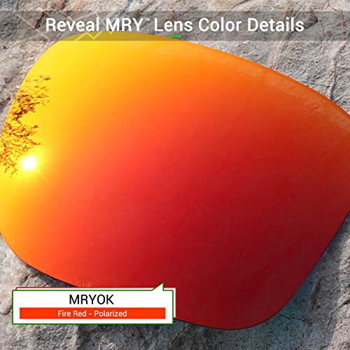 Mryok عدسات استبدال مريوك المستقطبة لنظارات أوكلي فاست جاكت XL OO9156 - أحمر ناري - Image 4