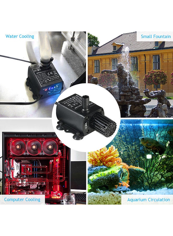 Decdeal Ultra-quiet Mini DC12V 10W 400L/H Lift 400cm Brushless Water Pump 5.5*2.1mm Female Submersible Fountain with Flow Adjustment Function  - Image 3