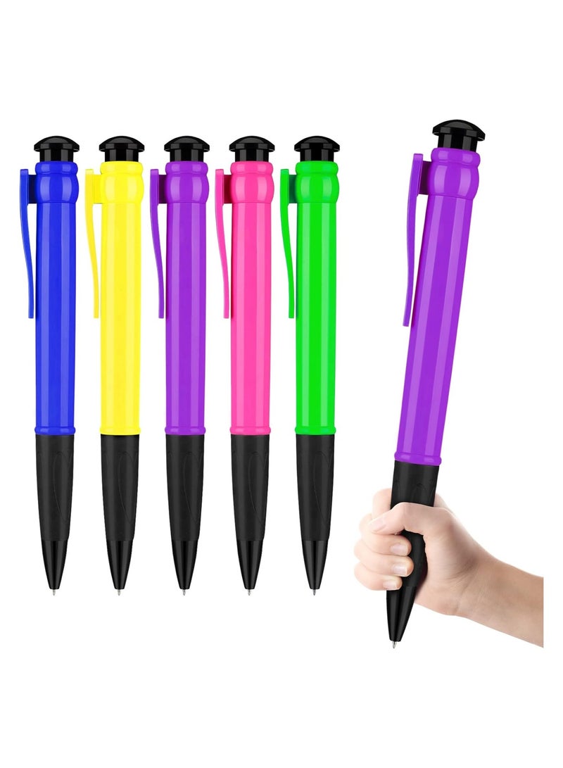 SOLARAE Jumbo Pens, 5 Pcs Giant Pens, 11.3'' Funny Party Favors Huge Pens, Giant Pens Gag Gifts, for Birthday Party Favors, Great Souvenirs, for Parties, Gatherings, Funny Gifts, Playful Colors - Image 1