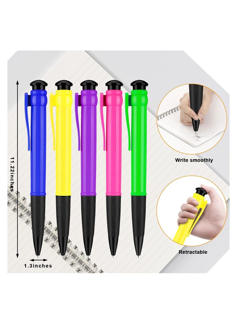 SOLARAE Jumbo Pens, 5 Pcs Giant Pens, 11.3'' Funny Party Favors Huge Pens, Giant Pens Gag Gifts, for Birthday Party Favors, Great Souvenirs, for Parties, Gatherings, Funny Gifts, Playful Colors - Image 2