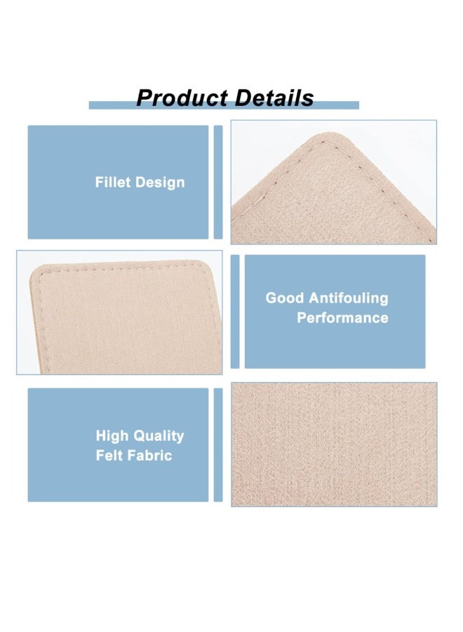 2pcs Handbag Base Shaper, Felt Bag Bottom Shaper Pad Arc Corner Bag Liner Board Insert for Tote Leather Purse Handbag Crossbody Bag Backpack Travel Bag (M-Beige) - Image 3