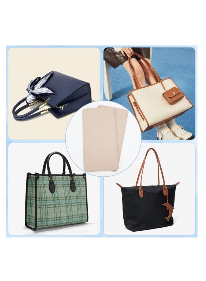 2pcs Handbag Base Shaper, Felt Bag Bottom Shaper Pad Arc Corner Bag Liner Board Insert for Tote Leather Purse Handbag Crossbody Bag Backpack Travel Bag (M-Beige) - Image 2
