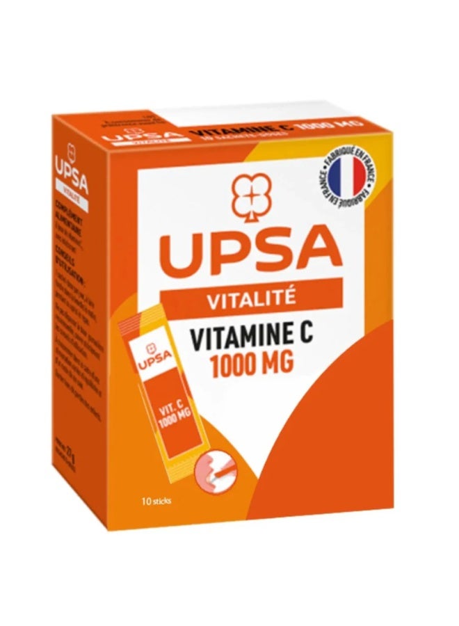 UPSA Vitamin C 1000mg Vitality Supplement 10 Sticks