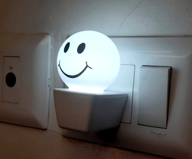 HOARD 0.5W LED Night Lamp with Smily Face -Pack of 1 (Warm White) - Image 5