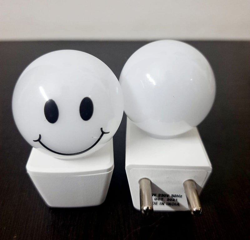 HOARD 0.5W LED Night Lamp with Smily Face -Pack of 1 (Warm White) - Image 4