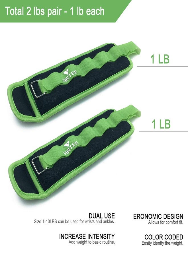 Virtee Ankle/Wrist Weights for Women, Men, Kids - Arm Leg Weights Set with Adjustable Strap - Running, Jogging, Gymnastic, Physical Therapy, Fitness - Choice of 1 lb 2 lbs 3 lbs 4 lbs 6 lbs 8 lbs 10 lbs - Image 2