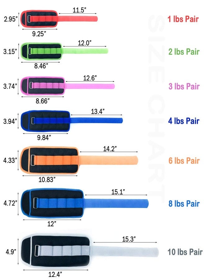 Virtee Ankle/Wrist Weights for Women, Men, Kids - Arm Leg Weights Set with Adjustable Strap - Running, Jogging, Gymnastic, Physical Therapy, Fitness - Choice of 1 lb 2 lbs 3 lbs 4 lbs 6 lbs 8 lbs 10 lbs - Image 5