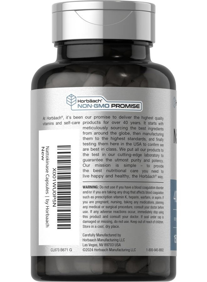 Horbäach Nattokinase Supplement 4000 FU | 150 Capsules | Non-GMO, Gluten Free - Image 3