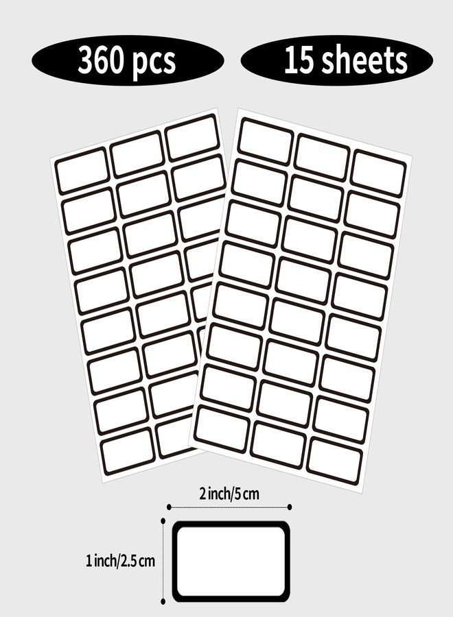 STARLIBOO Removable Labels, Blank Freezer Labels for Food Containers, 1x2 Inch Freezer Stickers/Waterproof Labels/ (Black Border, 360 Labels) - Image 4