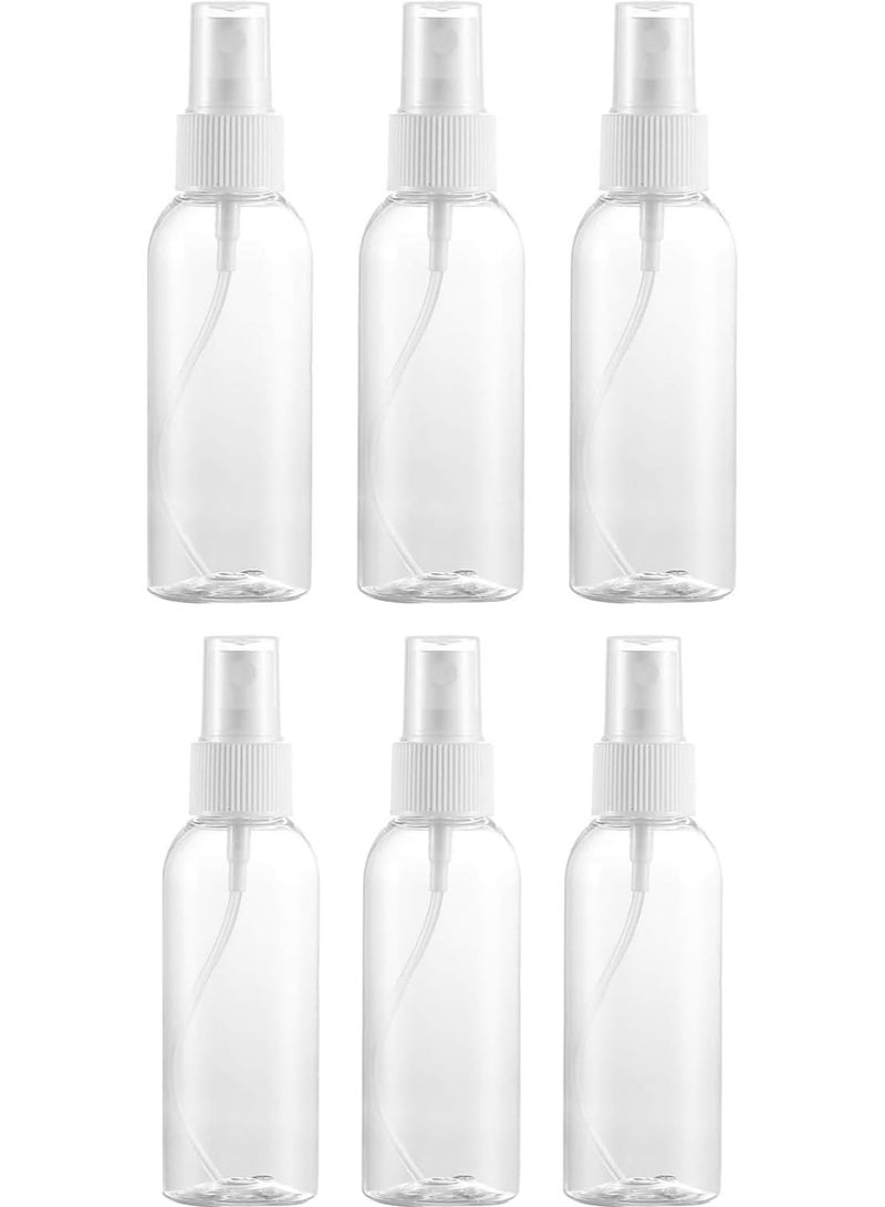Luxoraq 6-Pcs Plastic Spray Bottles, 75ml Refillable Fine Mist Travel Bottles for Essential Oils, Cleaning Solutions, Perfumes, and Cosmetics TSA Approved - Image 1