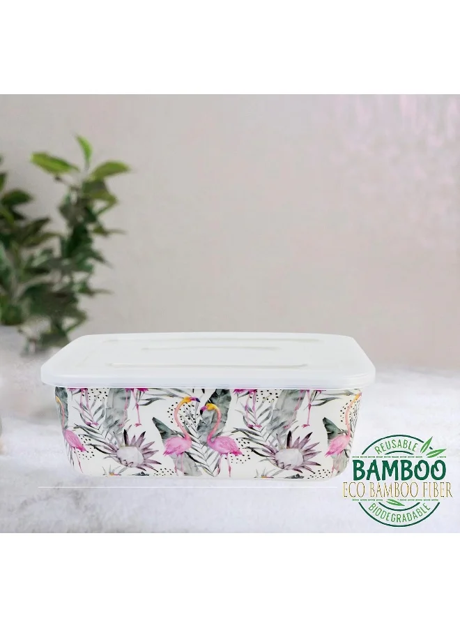 Cuisine Art Florence Eco-Friendly Bamboo Fibre Container – Food Storage Lunchbox, 19x14cm, 800ml