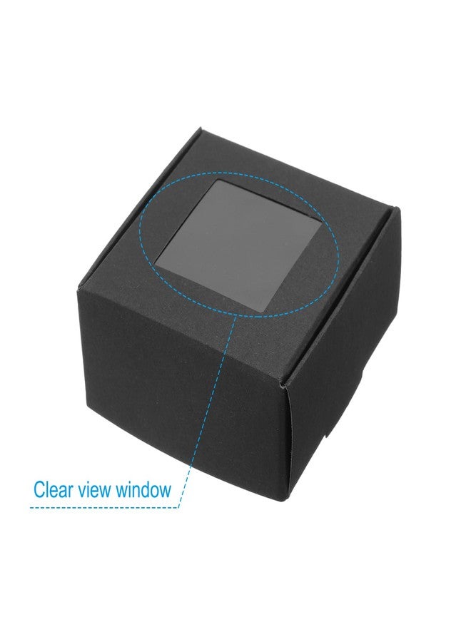 PATIKIL 3.3"x3.3"x1.4" Paper Soap Box with Window, 20 Pack Homemade Soap Boxes Square Presents Packaging Boxes for Birthday Christmas DIY Craft, Black - Image 5
