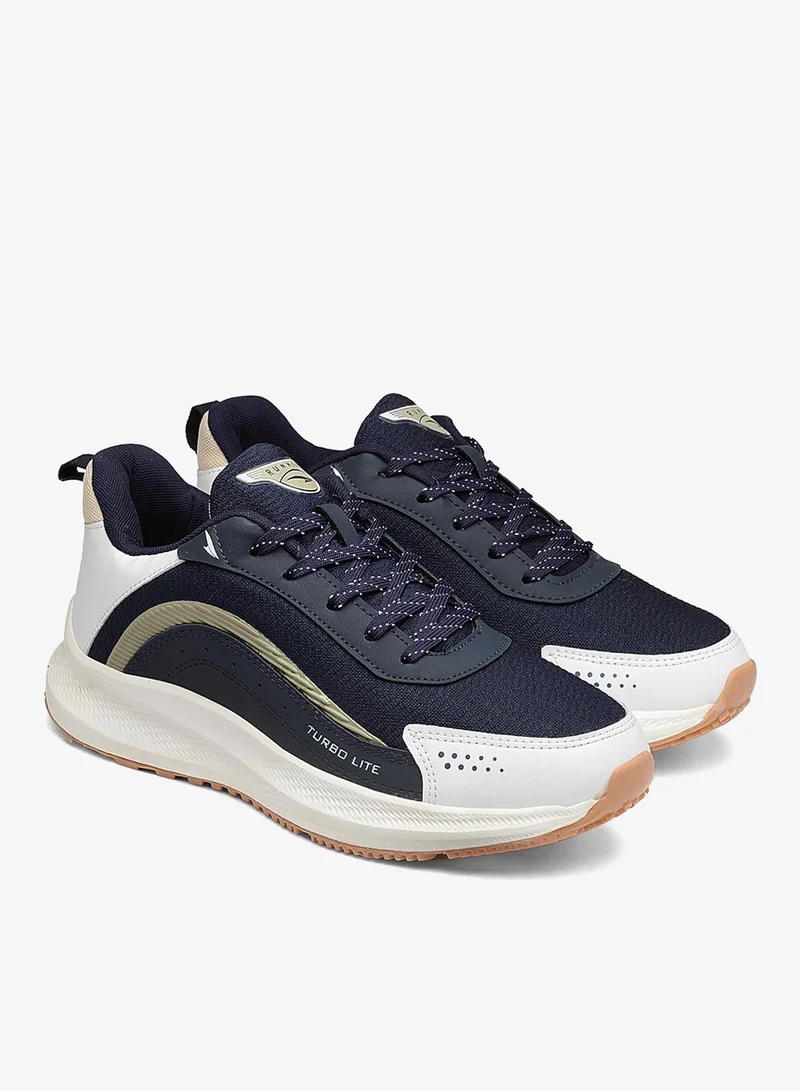 Asian Navy and White Running Shoes for Men and Boys