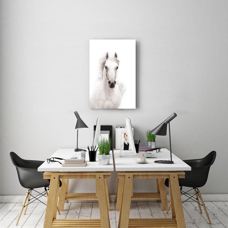 SUMGAR Modern Wall Art Bedroom Black and White Horse Pictures Office Farmhouse Animal Canvas Paintings Contemporary Prints Framed Artwork Living Room Home Decorations Gifts, 16x24 inch - Image 3