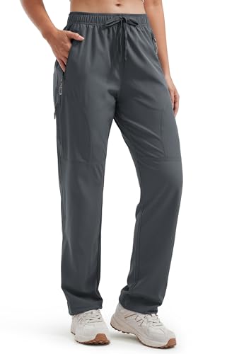 Libin Womens Hiking Pants Lightweight Quick Dry Cargo Pants Casual Safari Work Travel Outdoor Clothes Regular 29 Gray M - Image 1