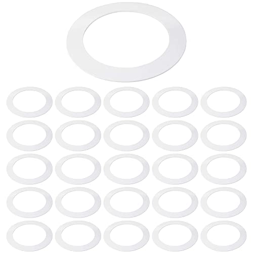 harrrrd 25 Pack Gloss White Goof Trim Ring for 8" Inch Recessed Can Lighting Down Light, Outer Diameter 8.6 Inches, Inner Diameter 6.2 Inches - Image 2