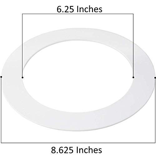 harrrrd 25 Pack Gloss White Goof Trim Ring for 8" Inch Recessed Can Lighting Down Light, Outer Diameter 8.6 Inches, Inner Diameter 6.2 Inches - Image 4
