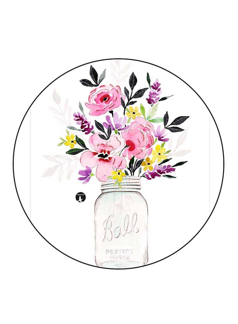RKN Flowers Printed Mouse Pad  Multicolour