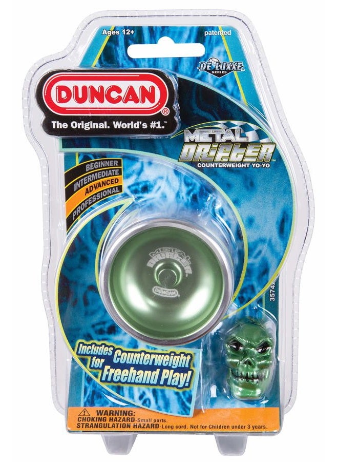 Duncan Toys Metal Drifter Yo-Yo, String Trick Yo-Yo with Counterweight, Ball Bearing Axle and Aluminum Body, Green - Image 3