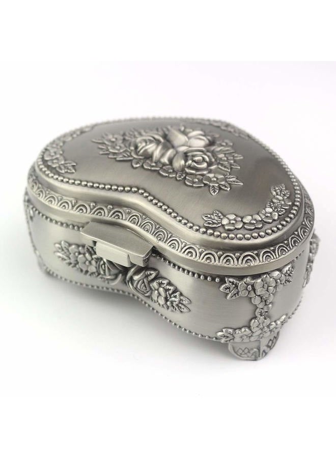 ROSIKING Heart-shaped Emboss Alloy Metal Music Box Wind Up Antique Jewelry Musical Boxes Christmas Birthday Valentine's Day Gifts Plays You are My Sunshine - Image 4