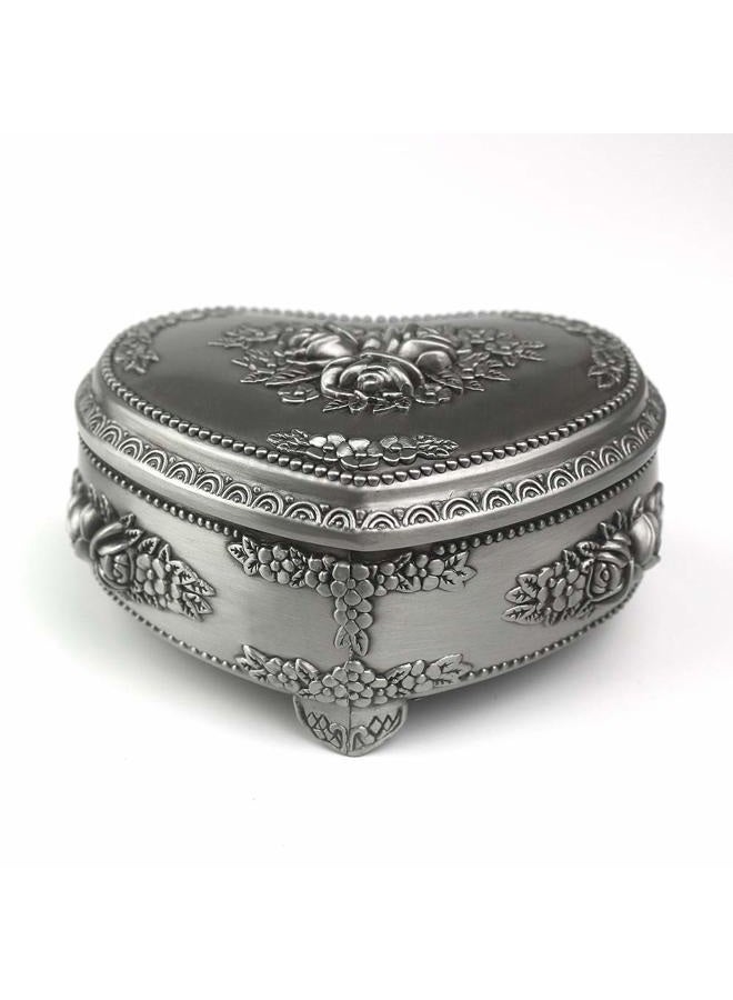 ROSIKING Heart-shaped Emboss Alloy Metal Music Box Wind Up Antique Jewelry Musical Boxes Christmas Birthday Valentine's Day Gifts Plays You are My Sunshine - Image 5