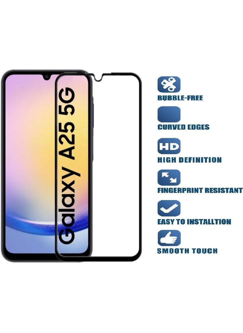 Generic Screen Protector for Samsung Galaxy A25/Samsung Galaxy A15 Tempered Glass Screen Protector full Glue Edge to Edge Screen Glass Anti-shatter 9H Hardness Scratch Proof  - Image 3