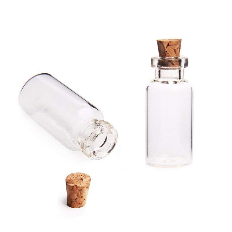 DIY Crafts DIY Crafts Pack Of 40 Pcs Kit Clear Glass Bottles Cork Stopper Vials Storage Container Projects Decoration Party Favors Mini Vials Cork Message Bottle ViPack Of 40 Pcs Kit Clear Glass Bottles  - Image 2
