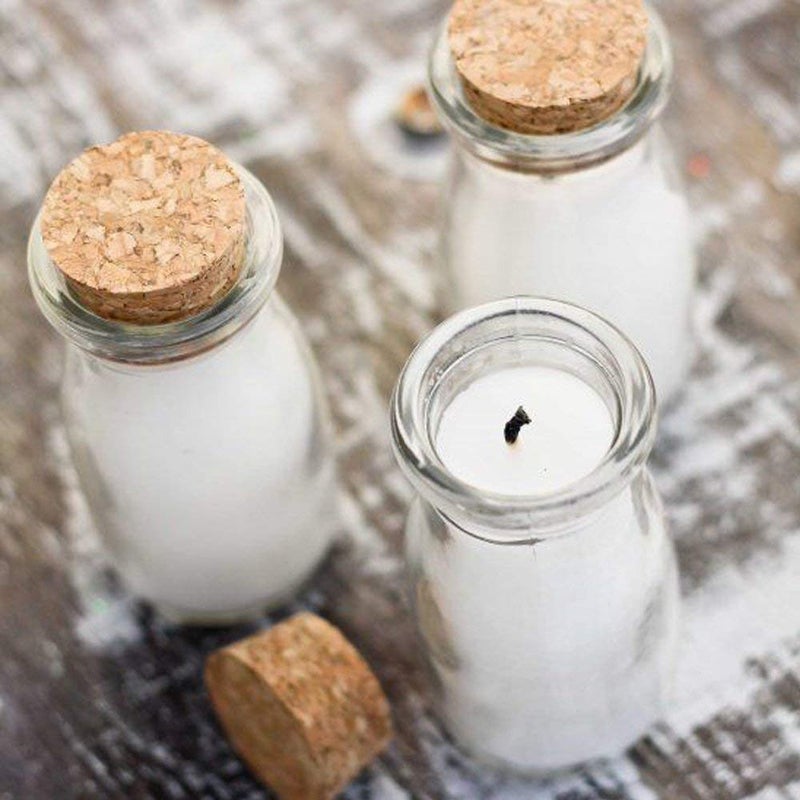 DIY Crafts DIY Crafts Pack Of 40 Pcs Kit Clear Glass Bottles Cork Stopper Vials Storage Container Projects Decoration Party Favors Mini Vials Cork Message Bottle ViPack Of 40 Pcs Kit Clear Glass Bottles  - Image 4