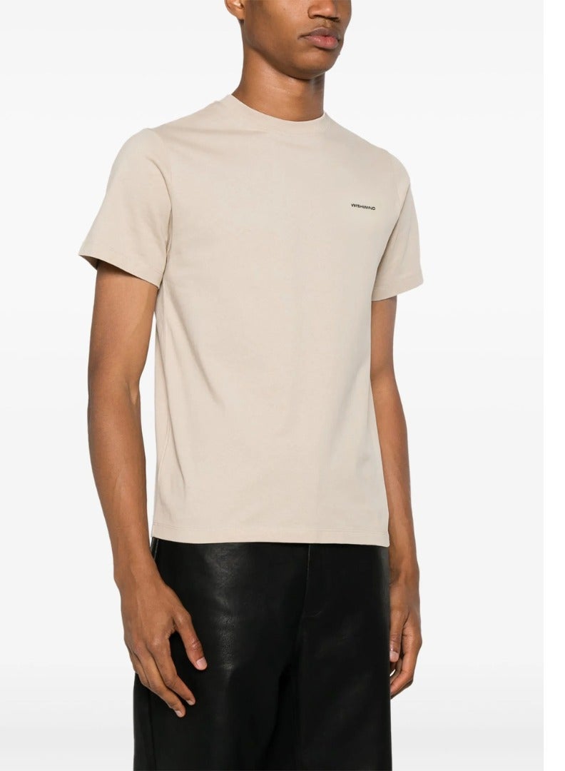 WISHWIND Unisex 100% Cotton T-Shirt – Soft, Breathable & Lightweight Casual Tee for Men & Women | Relaxed Fit | Perfect for Everyday Wear, Summer, Gym & Travel (Beige) - Image 1