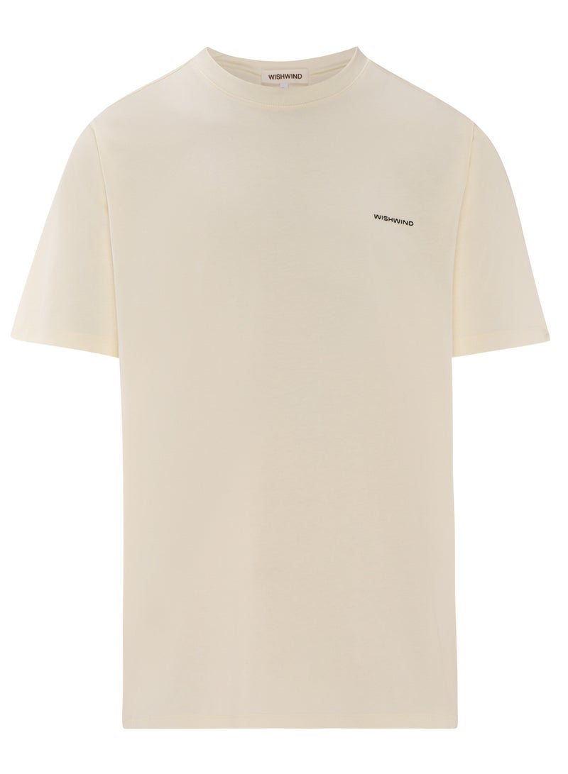 WISHWIND Unisex 100% Cotton T-Shirt – Soft, Breathable & Lightweight Casual Tee for Men & Women | Relaxed Fit | Perfect for Everyday Wear, Summer, Gym & Travel (Beige) - Image 3