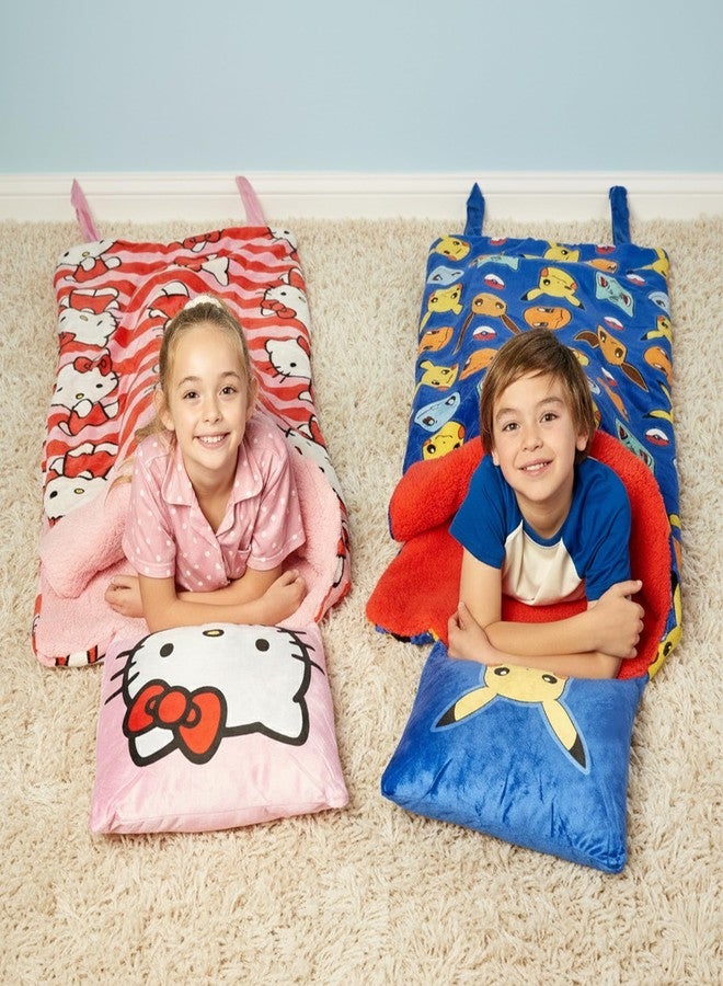 Northwest Bluey B for Balloon, Silk Touch Sherpa Slumber Bag with Attached Pillow, Cozy Portable Sleepover Set, Character Sleeping Bag for Travel, 27 x 56 Inches - Image 5
