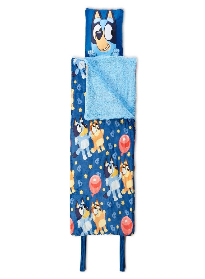 Northwest Bluey B for Balloon, Silk Touch Sherpa Slumber Bag with Attached Pillow, Cozy Portable Sleepover Set, Character Sleeping Bag for Travel, 27 x 56 Inches - Image 1