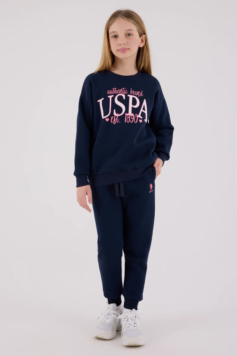 U.S. Polo Assn. U.S. Polo Assn Girls Navy Tracksuit Set