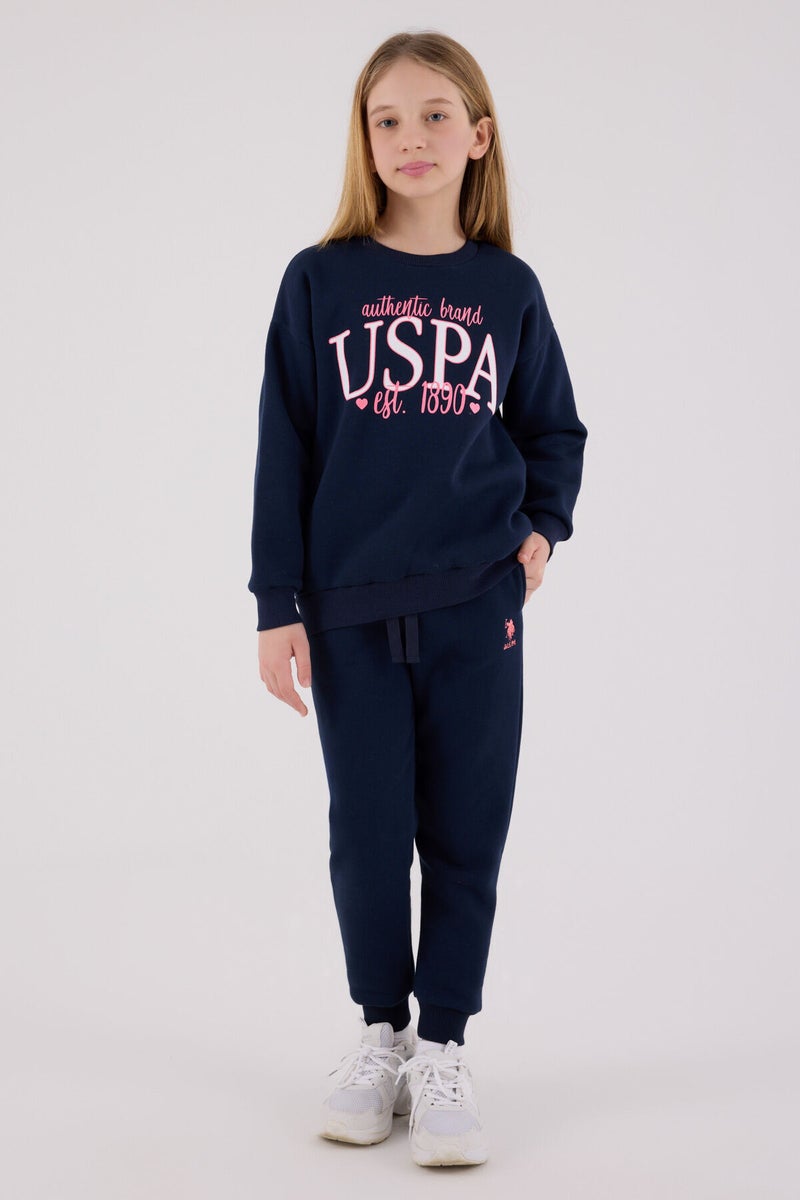 U.S. Polo Assn. U.S. Polo Assn Girls Navy Tracksuit Set - Image 2