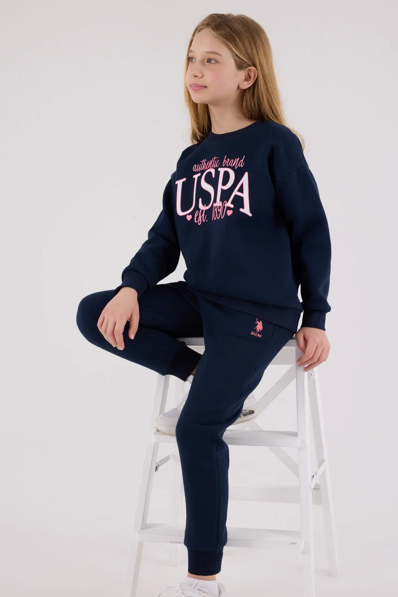 U.S. Polo Assn. U.S. Polo Assn Girls Navy Tracksuit Set