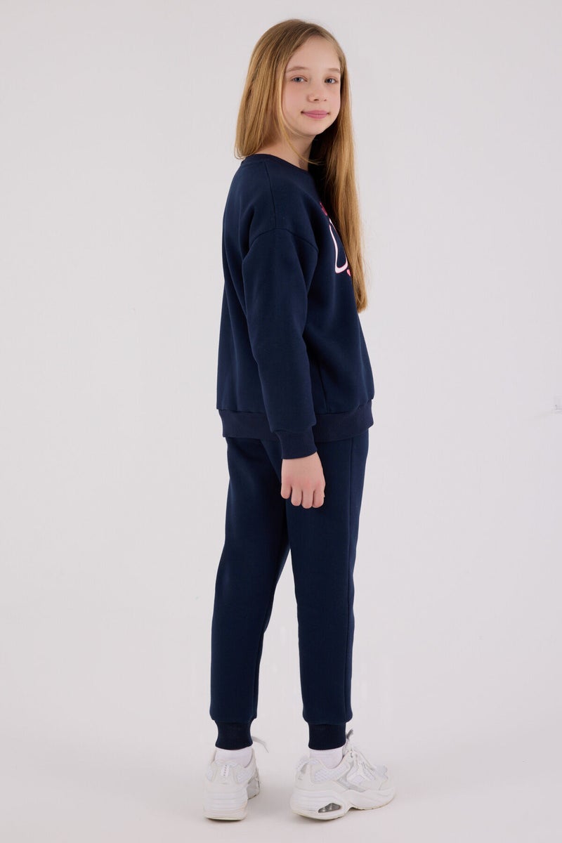 U.S. Polo Assn. U.S. Polo Assn Girls Navy Tracksuit Set - Image 5