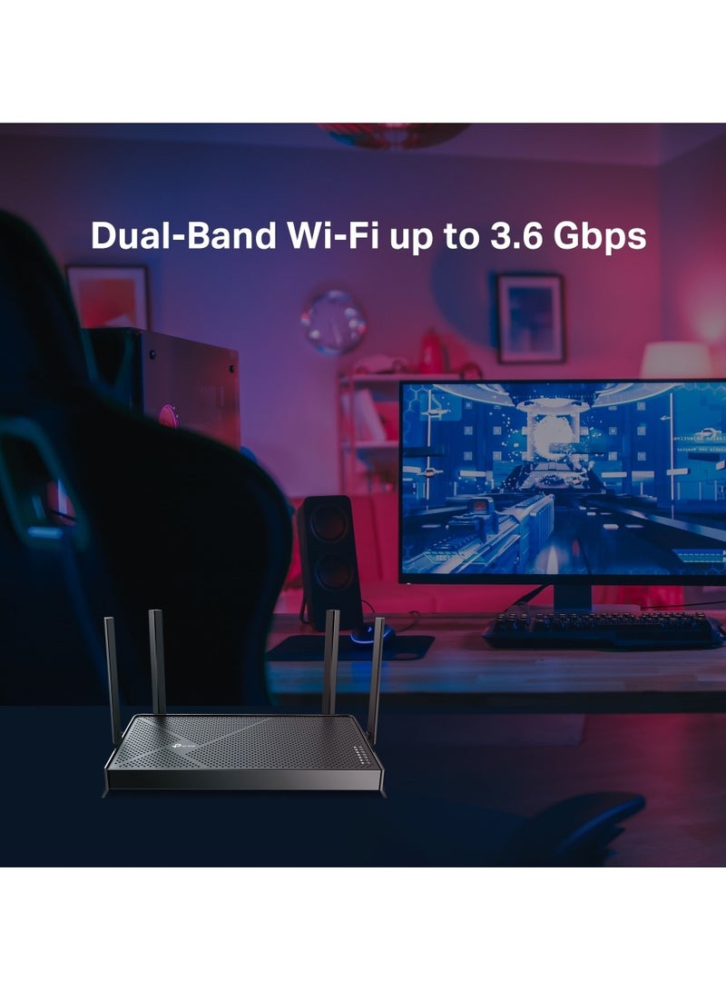 TP-LINK Archer BE230 BE3600 Dual-Band Wi-Fi 7 Router | 3.6 Gbps Speed, 2× 2.5 Gbps Ports, 4 External Antennas, MU-MIMO, OFDMA, Beamforming | EasyMesh, HomeShield Security, VPN Support, USB 3.0, Parental Controls, QoS, Alexa/Google Assistant Compatible Black - Image 5