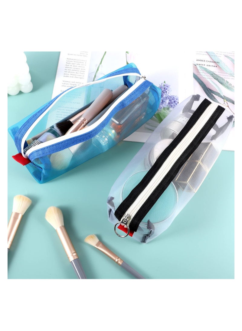 4 Pcs Clear Pencil Pouch - Multifunctional Transparent Makeup & Stationery Organizer Bag for Office, School, College, Perfect Gift for Teens & Adults, Boys & Girls - Image 2