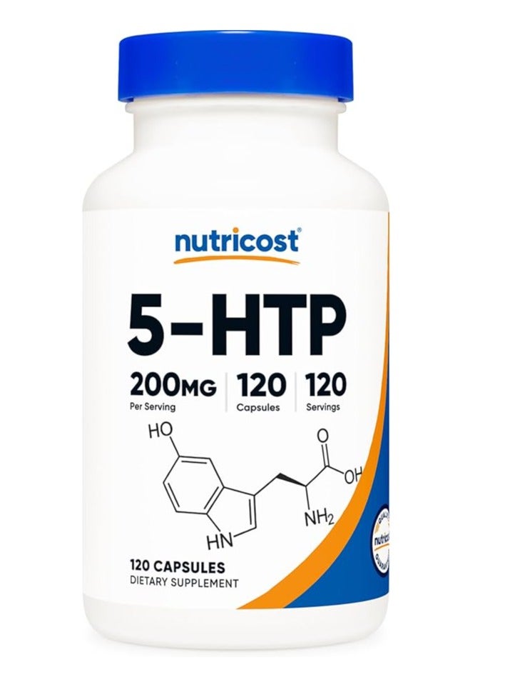 Nutricost 5-HTP Capsules 200mg 120 Caps - Image 1