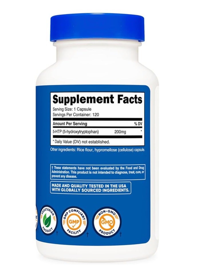 Nutricost 5-HTP Capsules 200mg 120 Caps - Image 5