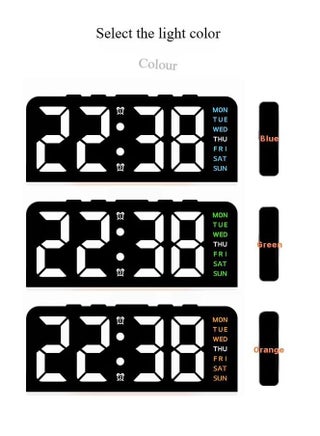 ساعة منبه رقمية LED بإضاءة خلفية عرض الوقت والتاريخ ودرجة الحرارة و إضاءة ليلية و وظيفة الغفوة و تصميم عصري لسطح المكتب و بذاكرة بطارية و حساس تلقائي للسطوع تعمل بالكهرباء - pzsku/ZC147FC1A24C3EDDD7CC5Z/45/1758018887/9968d836-21d4-4b67-b585-3198b51b8139