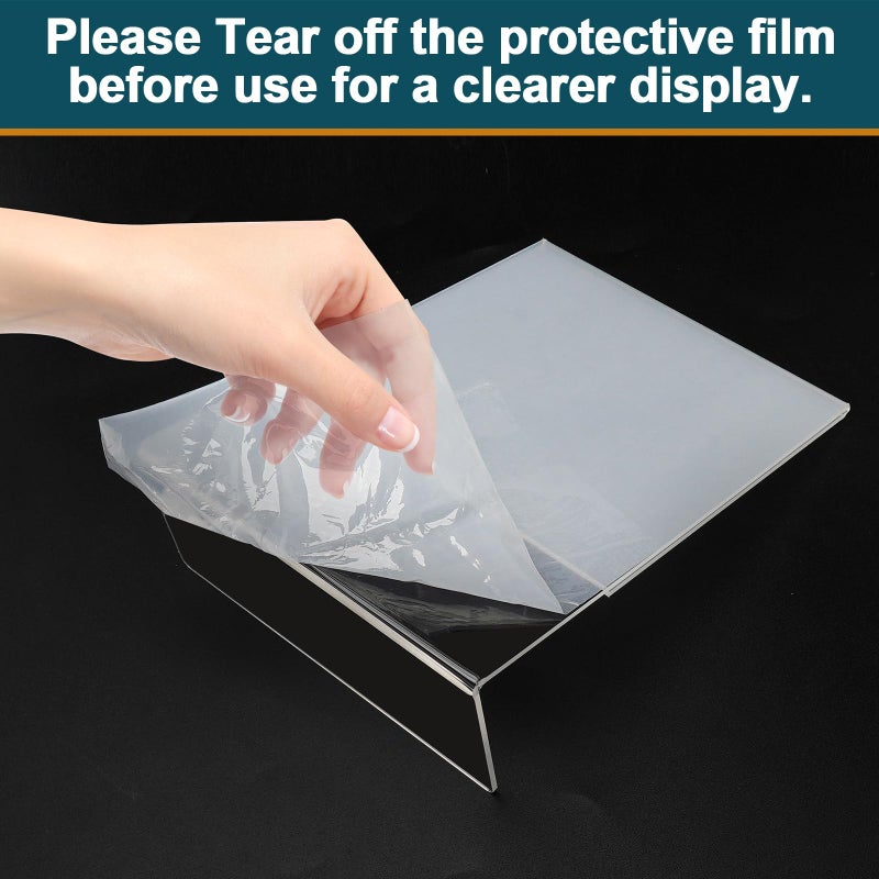 XINANDE Acrylic Sign Holder 4x6, 22 Pack Clear Plastic Table Paper Display Stand, L-Shape Vertical Menu Holder Stand, Clear Picture Photo Flyer Display Stand for Restaurants, Store Show, Office Desktop - Image 5