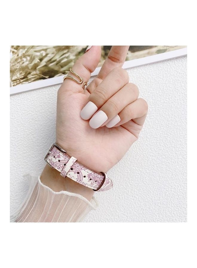 NIBEMINENT Ethnic Replacement Watchband for Apple Watch Series 1/2/3/4/5/6/7/SE 38/40/41mm Light Green - Image 4