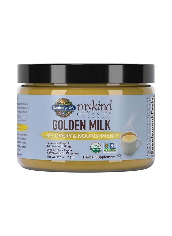 Garden of Life مسحوق التغذية والتعافي الذهبي من Mykind Organics 44 مجم من الكركمين والكركم (95% من الكركمينويدات) وأشواغاندا العضوية من Nongmo، مكملات عشبية نباتية وخالية من الجلوتين، 30 وجبة  - Image 1