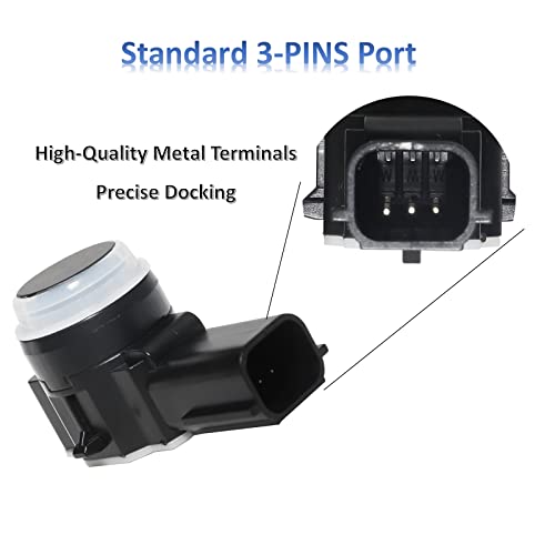 MANATEE 23428268 Front Rear Bumper PDC Parking Aid Sensor for Cadillac Chevy GMC Buick Bolt Silverado Impala Malibu Sierra 1500 2500 3500 HD Yukon XL Encore CTS CT6 XT5 XTS 84153946 (4PCS, Black) - Image 5