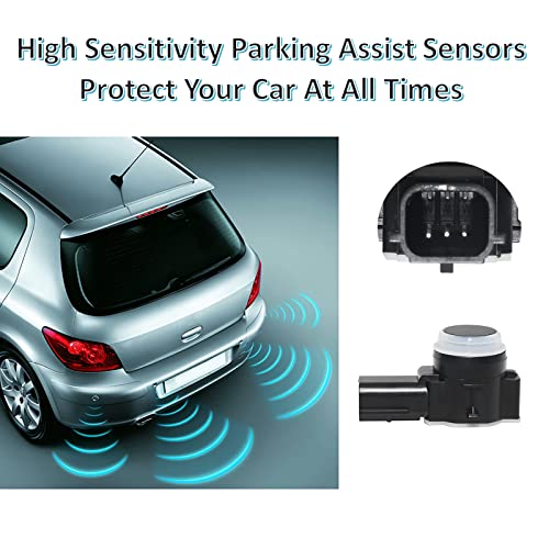 MANATEE 23428268 Front Rear Bumper PDC Parking Aid Sensor for Cadillac Chevy GMC Buick Bolt Silverado Impala Malibu Sierra 1500 2500 3500 HD Yukon XL Encore CTS CT6 XT5 XTS 84153946 (4PCS, Black) - Image 4