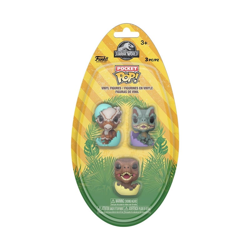 Funko Pop Pocket Egg Jurassic Park Spring Baby Raptor Dilophosaurus and Stygimoloch Collectable Vinyl Figure Gift Idea Official Merchandise Toys for Kids Adults - Image 3